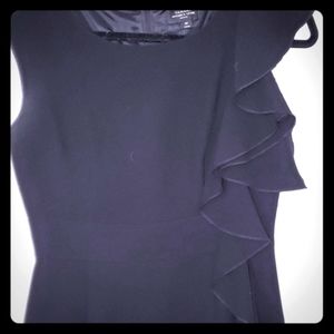 Tahari ASL ruffled black dress